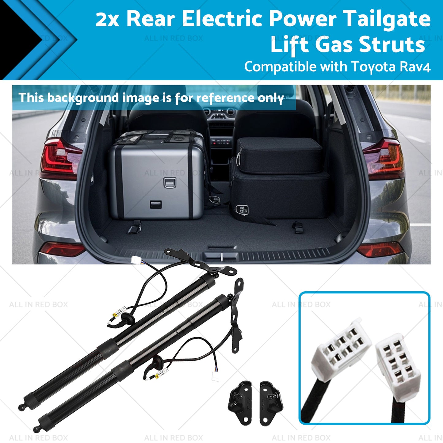 Pair Rear Electric Power Tailgate Lift Gas Struts Suitable For Toyota Rav4