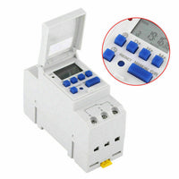 AU Local Digital LCD Power Programmable DIN Rail Timer Time Switch Relay AC 220V