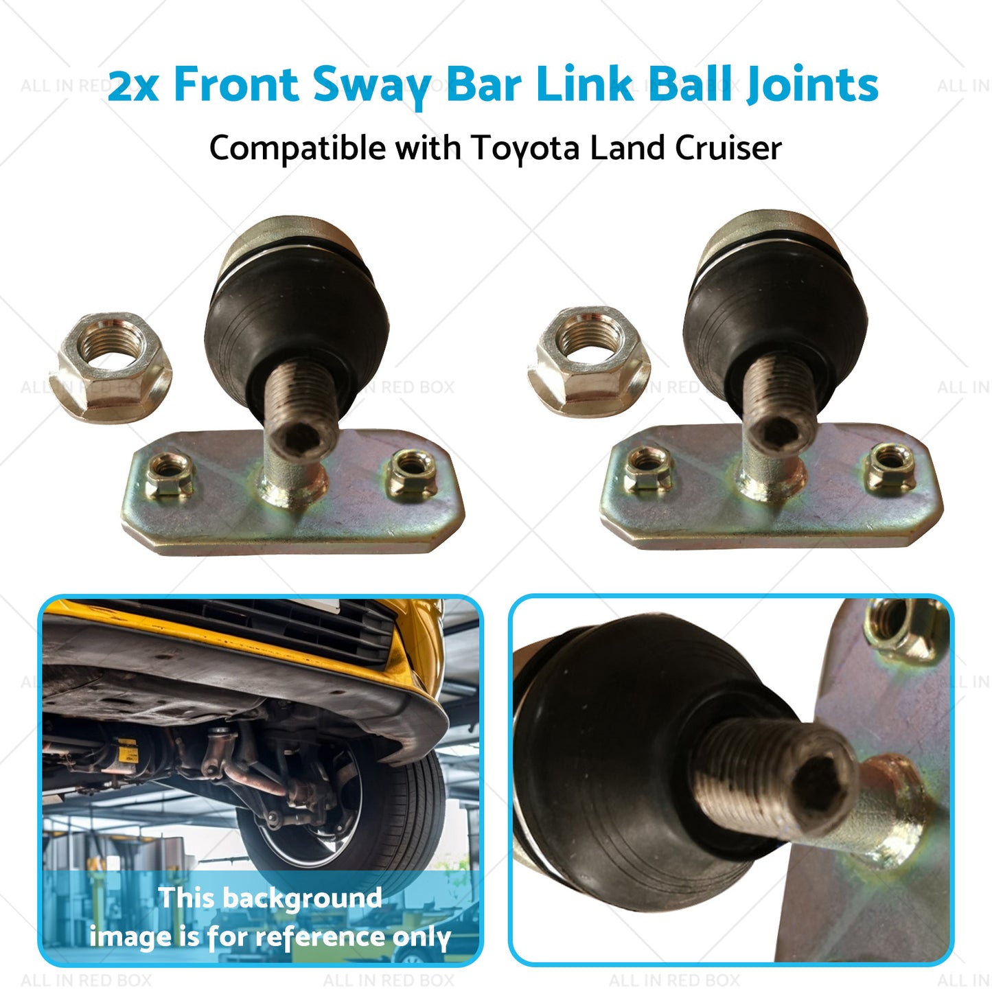 2x Front Sway Bar Link Ball Joints Suitable for Land Cruiser 98-07 48802-60050