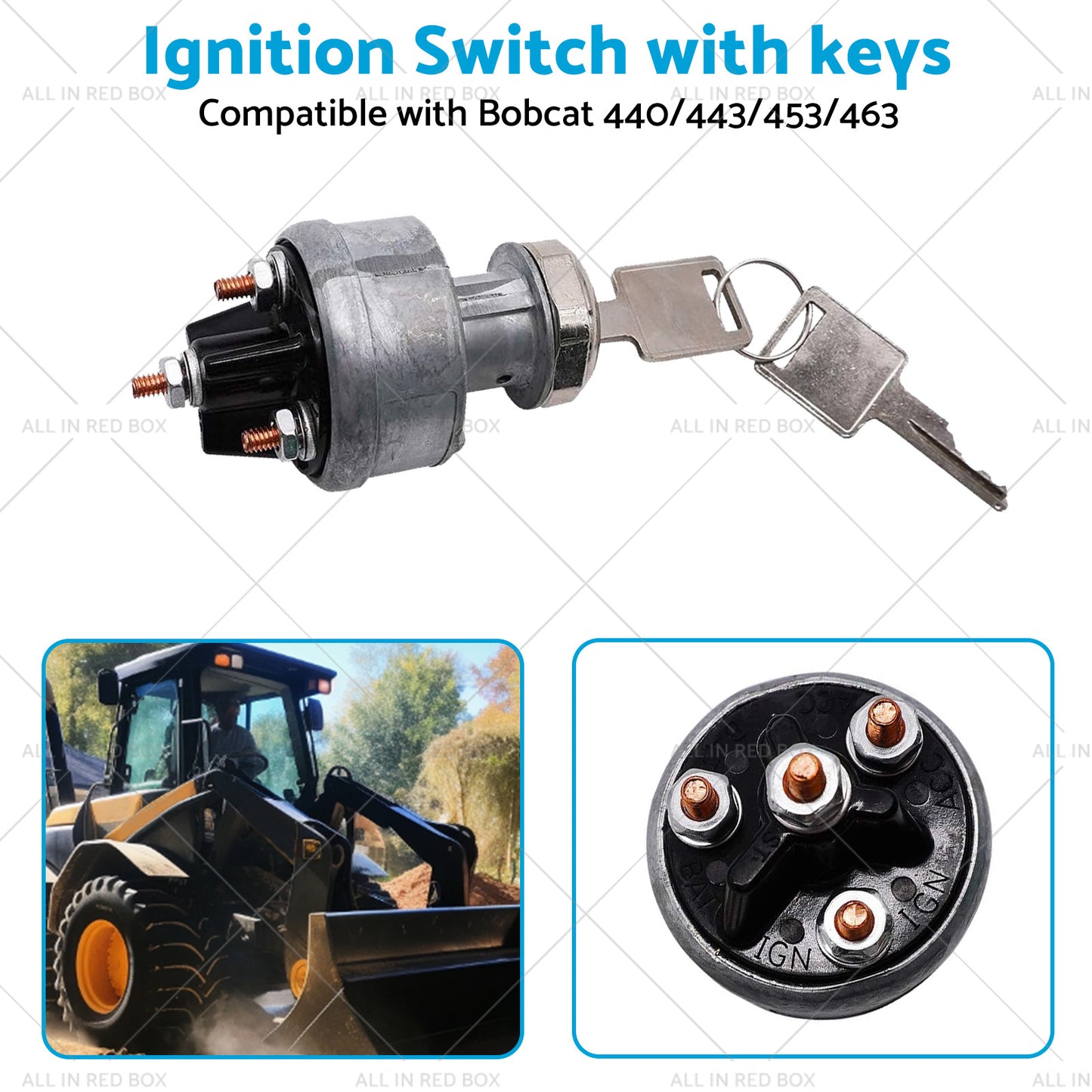 Ignition Switch With Key SuitableFor Bobcat Loaders 440 530 632 730 741 6665606