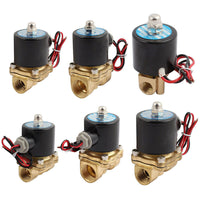 2 Way Electric Solenoid Valve Water Air Brass N/C Gas Oil Normally Closed DC 12V