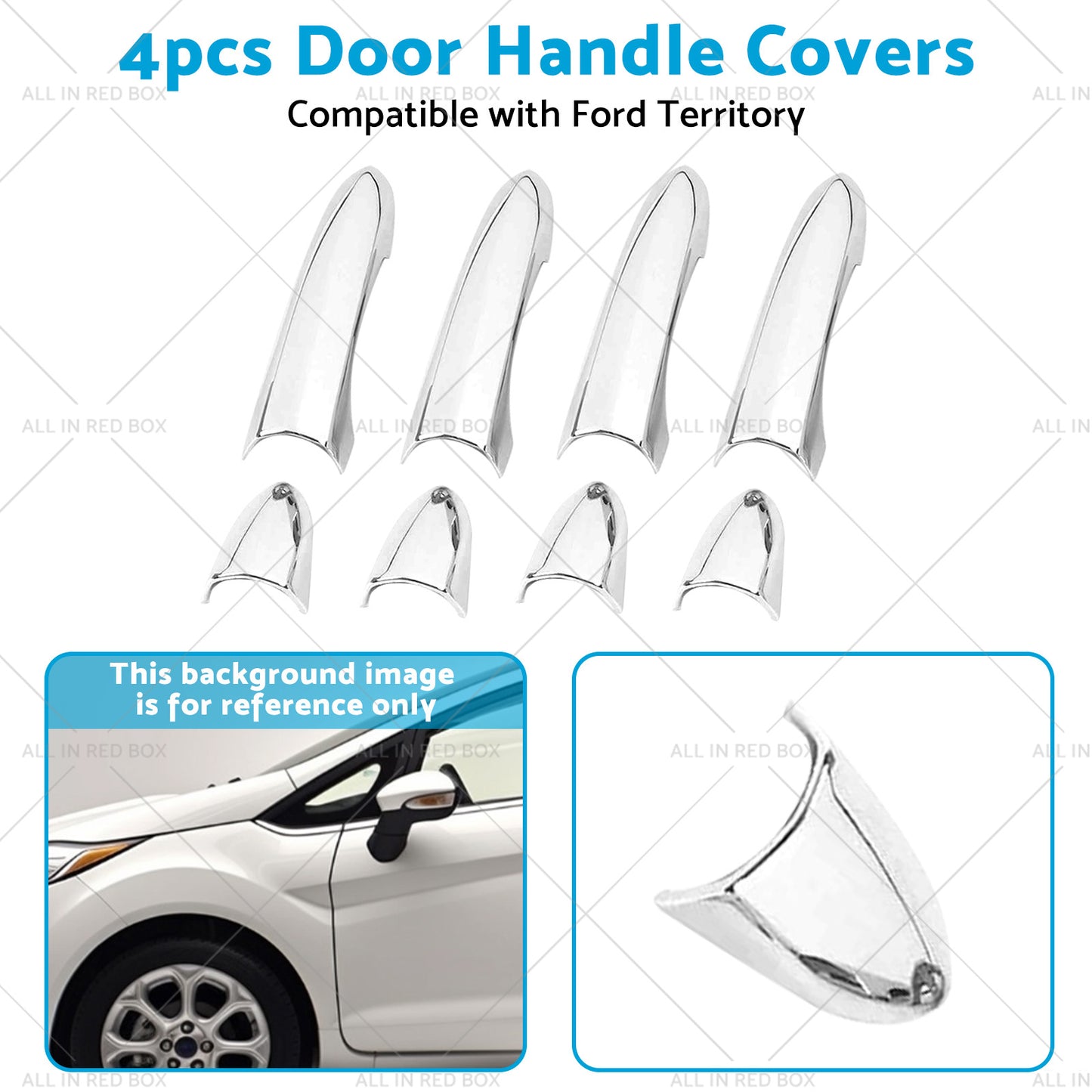 4X Chrome Handle Cover Suitable For Ford Territory 2004-2018 Model