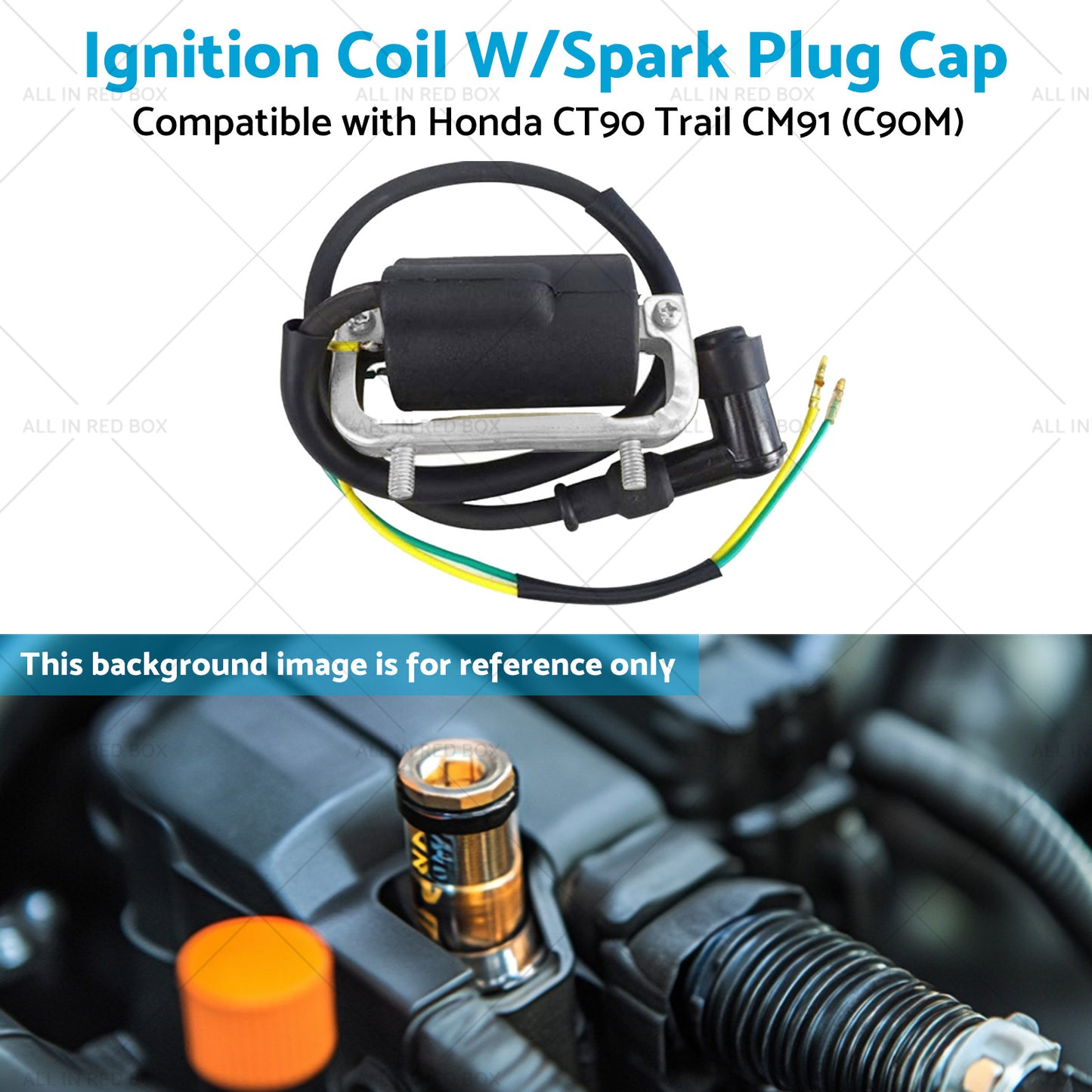 Ignition Coil W or Spark Plug Cap Suitable for Honda CT90 Trail CM91  C90M