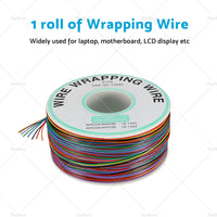 Wrapping Wire Tin Plated Copper Wire P or N DM-30-1000 30 AWG 250M Length 8 Colors