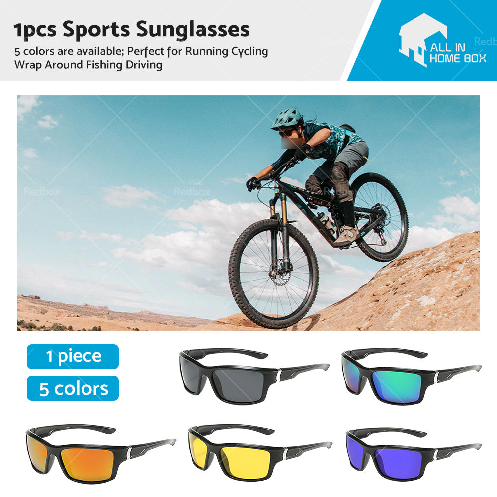 Men Polarized Sports Sunglasses Running Cycling Wrap Around Fishing Driving