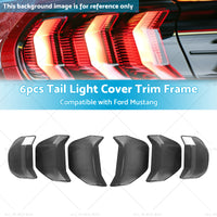 6pcs Car Tail Light Lamp Cover Trim Frame Suitable for Ford Mustang GT 2018-2022