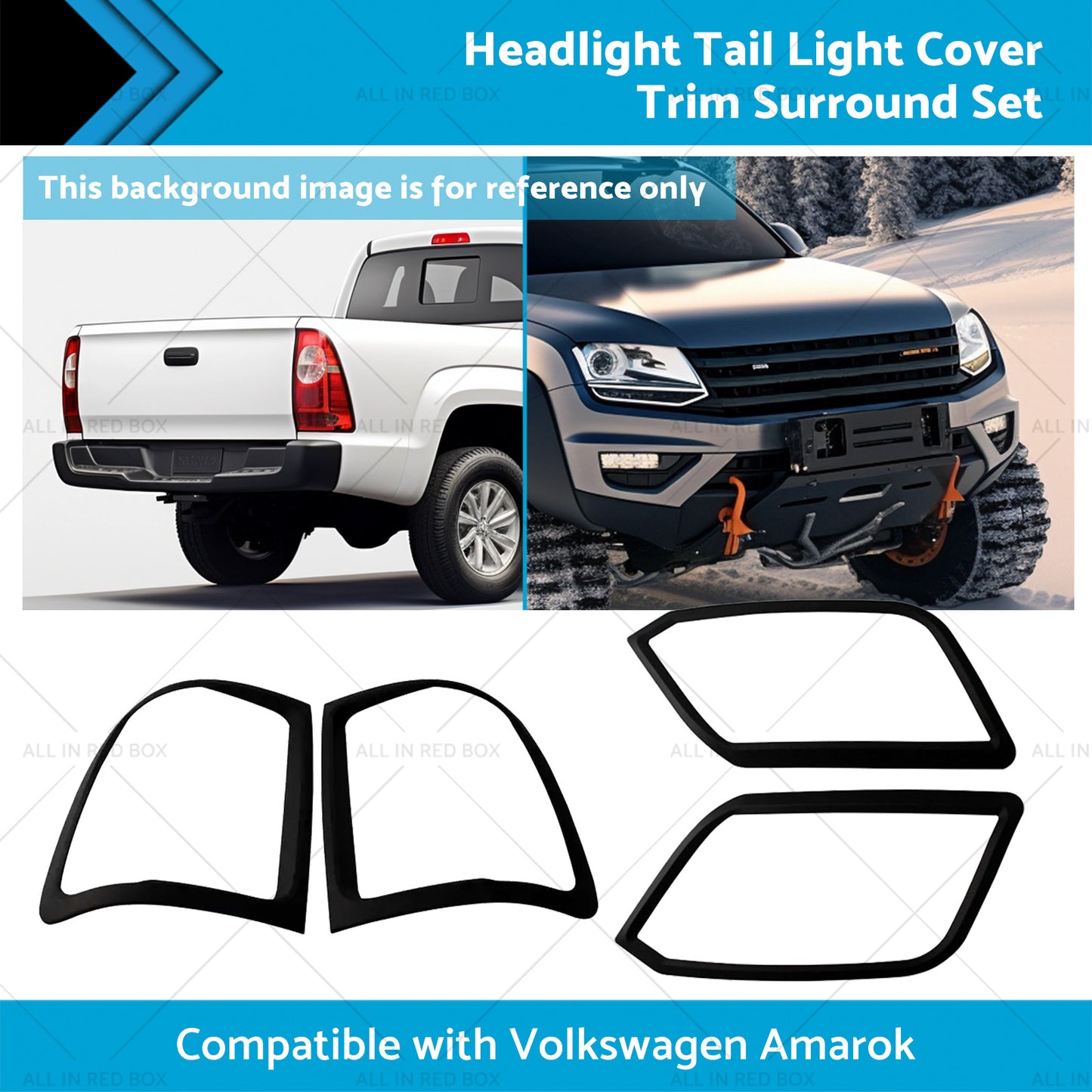 Headlight Tail Light Cover Trim Surround Set Suitablefor Volkswagen Amarok 09-22