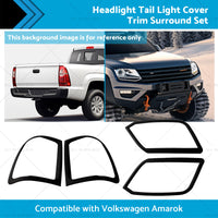 Headlight Tail Light Cover Trim Surround Set Suitablefor Volkswagen Amarok 09-22