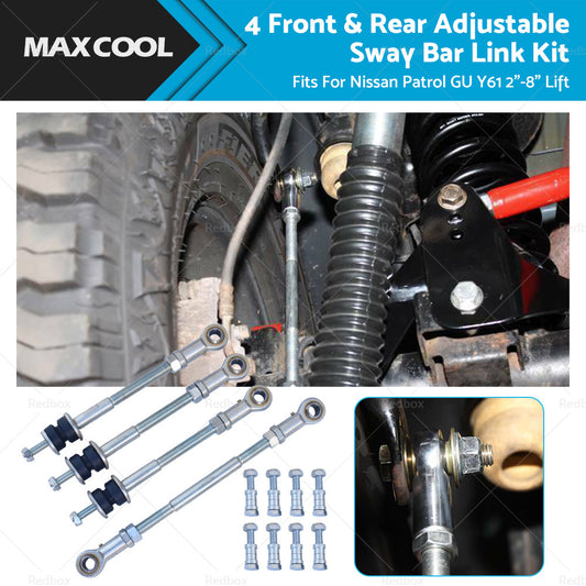 Front Rear Adjustable Sway Bar Link Suitable For Nissan Patrol GU Y61 2 inch -8 inch  Lift