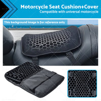 Motorcycle Seat Cushion Comfort Gel Pillow Pad Cover Motorbike Pressure Relief