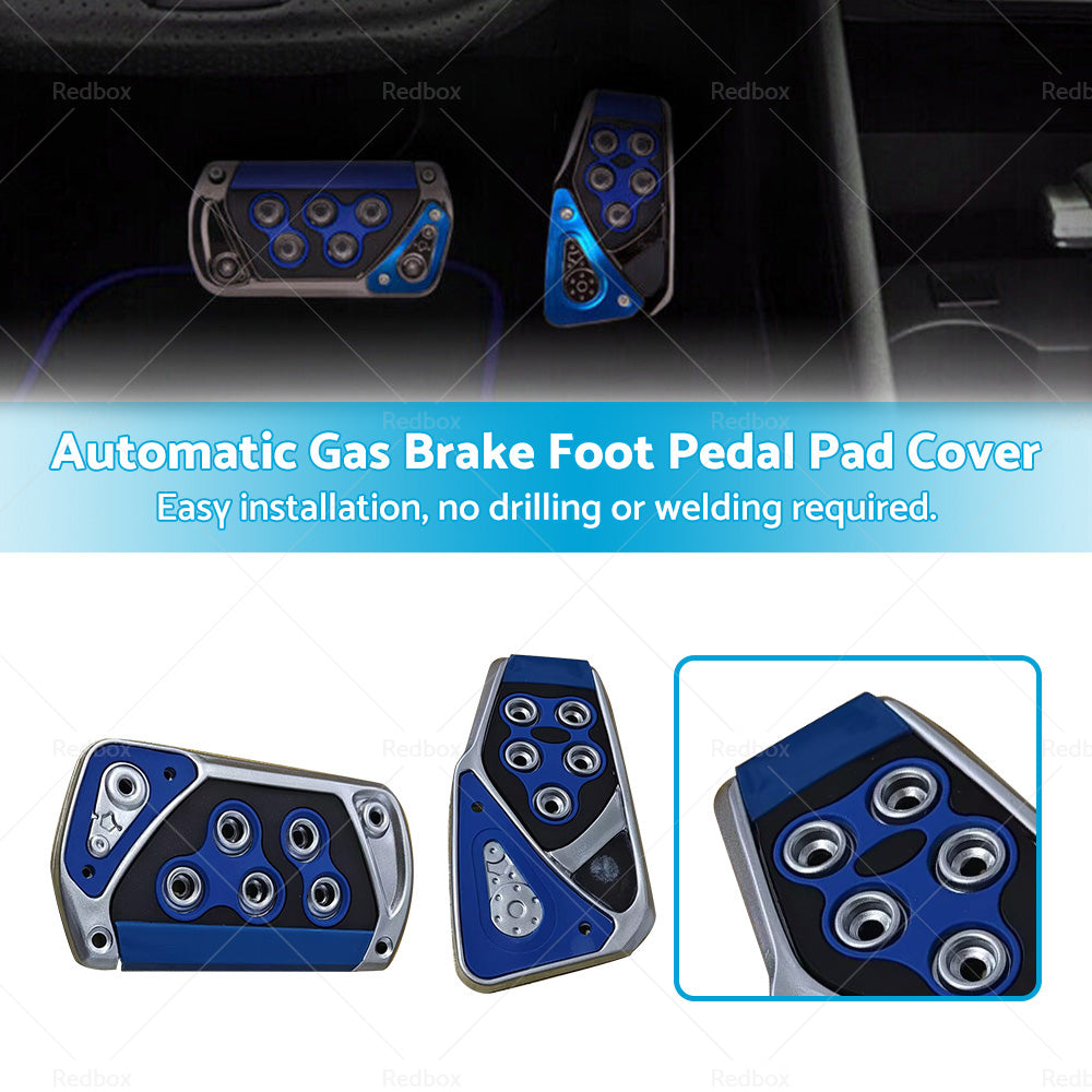 2x Non-Slip Automatic Gas Brake Foot Pedal Pad Cover Car Accessories Parts Blue