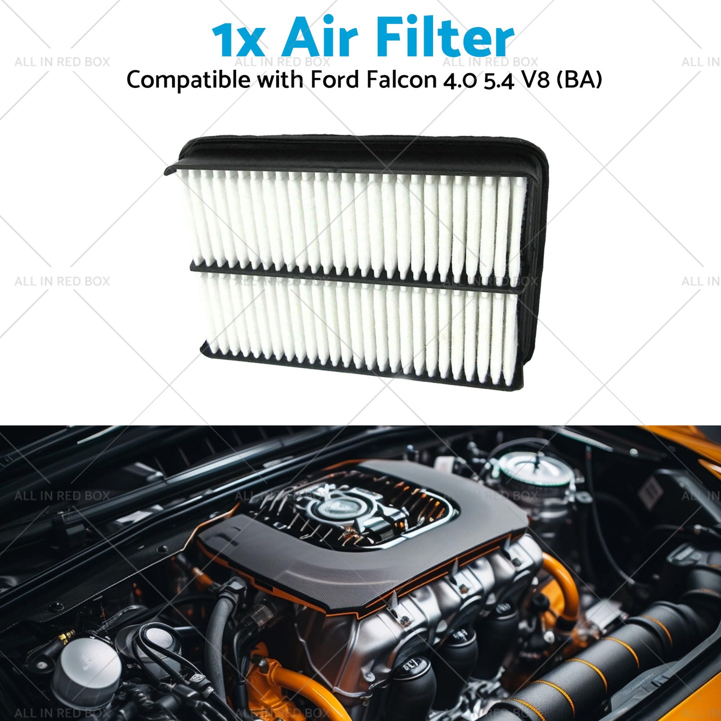 Air Filter A1575 Suitable for Ford Falcon 4. 0 LPG 5. 4 V8  BA  5. 4 XR8  BF  XR6