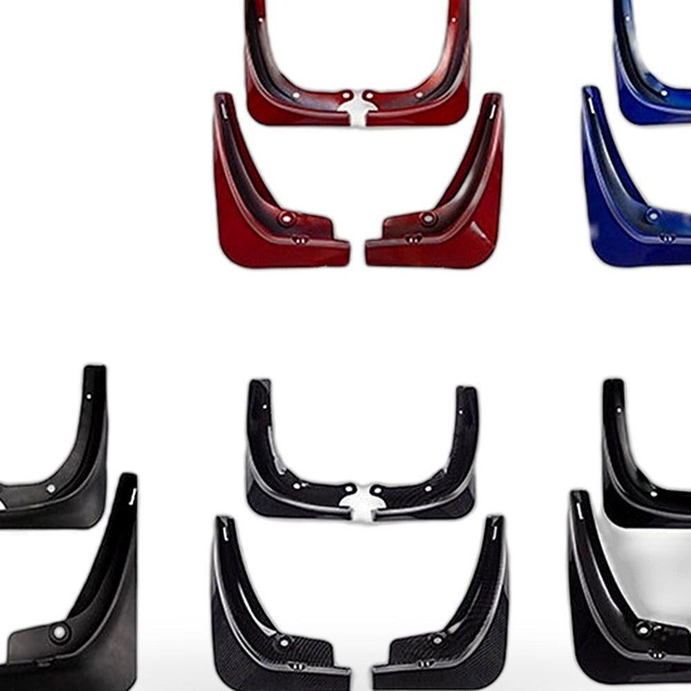 Mud Flaps Suitable for Tesla Model 3 2016-2020 Front Rear Blue Carbon Fiber - XQ1