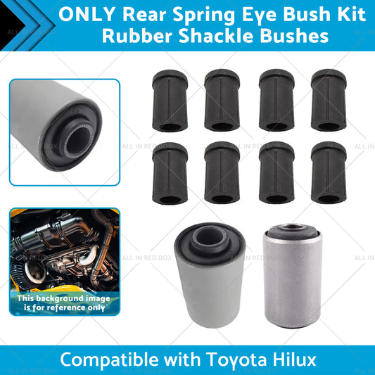 Rear Spring Eye Bush Kit Rubber Shackle Bushes Suitable for 91-04 Toyota Hilux