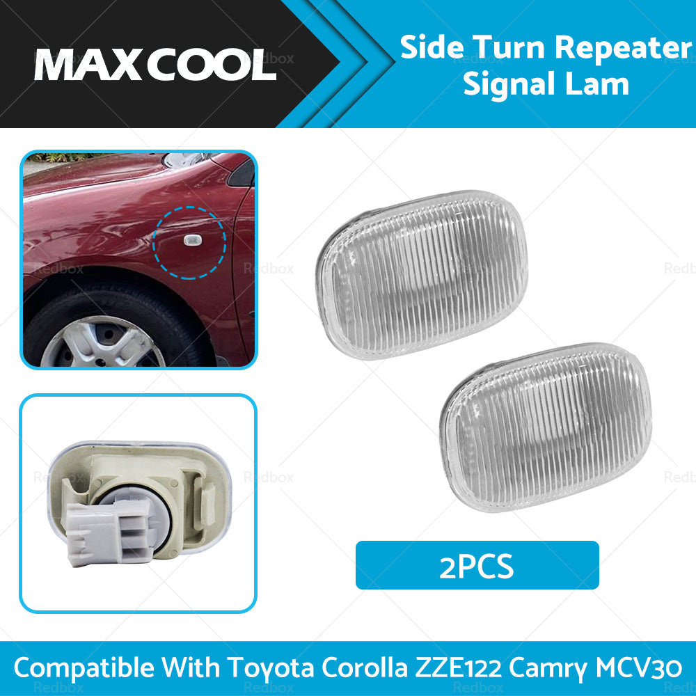 2PCS Side Turn Repeater Signal Lamp Suitable For Toyota Corolla ZZE122 Camry