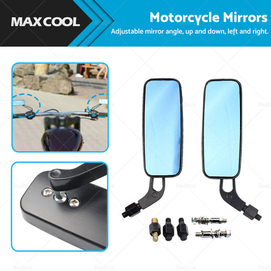 8 10mm Motorcycle Mirror Suitable For Chopper Cruiser Bobber Racer Cafe Scootor