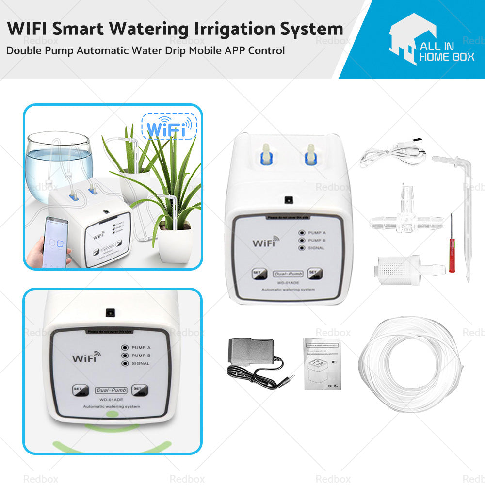 WiFi Control Watering System Double Pump Automatic Water Drip Mobile APP Control