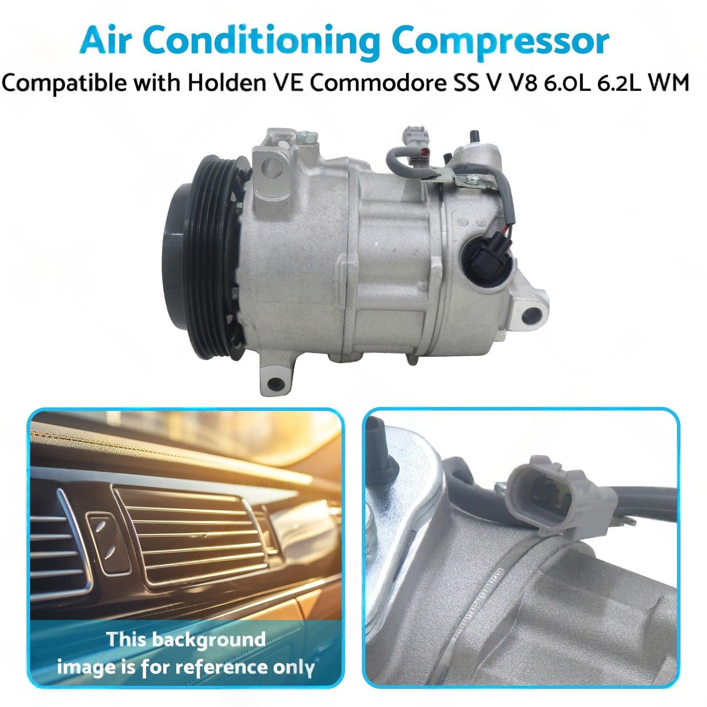 Air Conditioning Compressor Suitablefor Holden VE Commodore SS V V8 6. 0L 6. 2L WM