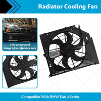 {{ Radiator Cooling Fan Suitable for BMW E46 with control mod and brush motor }} - Buy Car Parts Online at {{ Kaka Auto Parts }}.