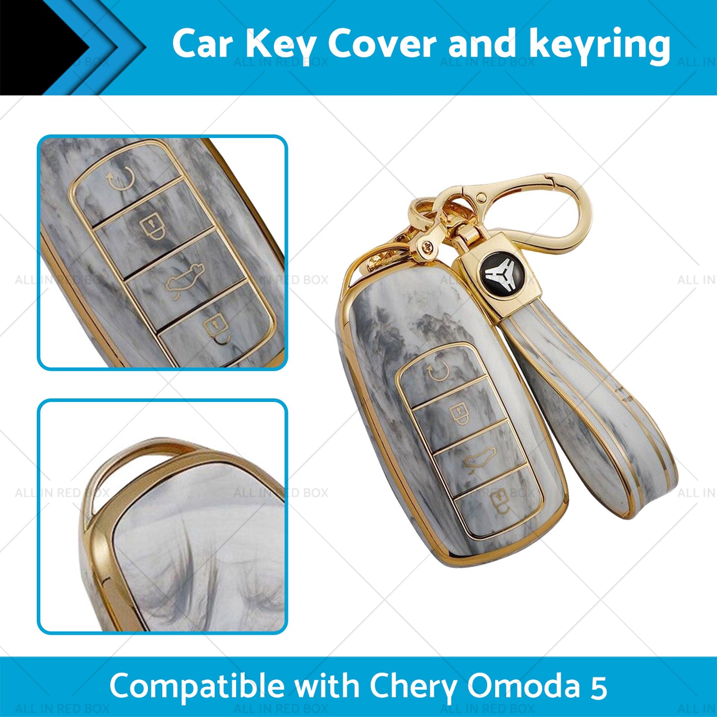 TPU Car Remote Key Fob Case Cover with keyring Suitable For Chery Omoda 5