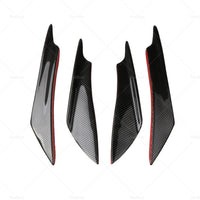 4x Carbon Fiber Car Bumper Fin Canard Splitter Diffuser Valence Spoiler Lip