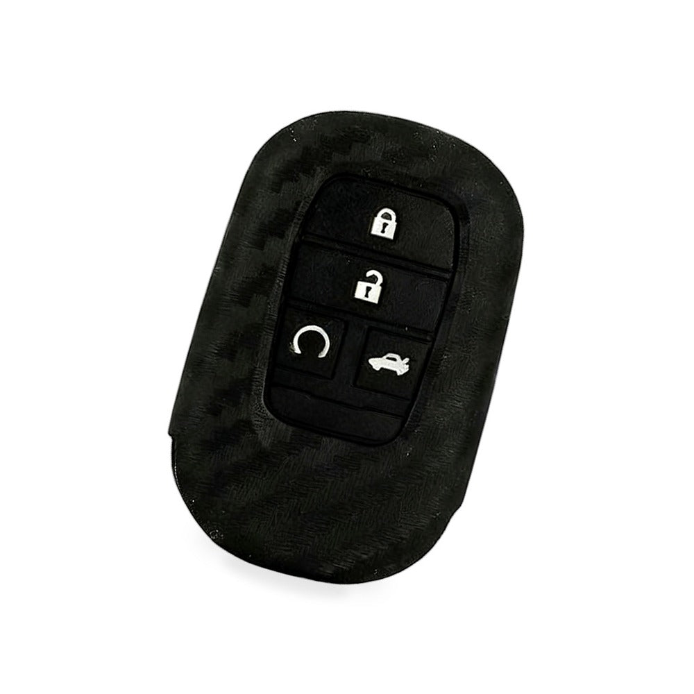 Carbon Fiber Silicone Key Fob Case Suitable for Honda Civic 2022 11th Gen