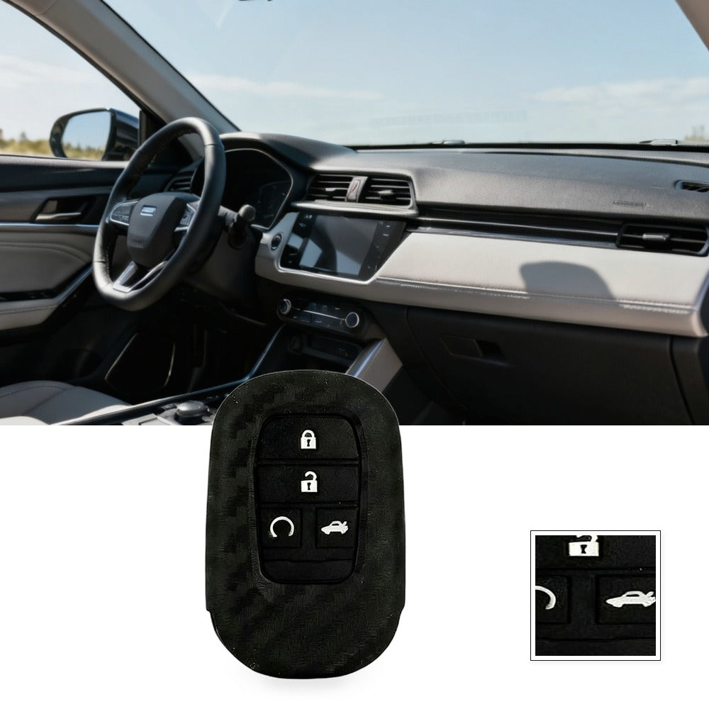 Carbon Fiber Silicone Key Fob Case Suitable for Honda Civic 2022 11th Gen