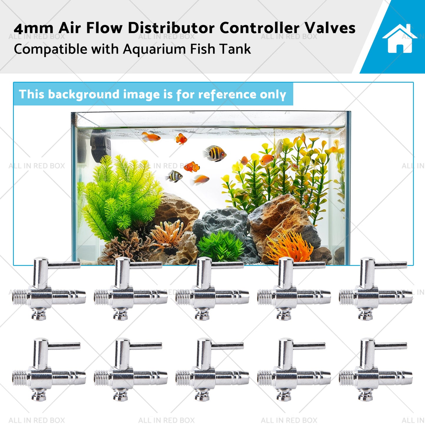 4mm Air Flow Distributor Controller Valves Suitable for Aquarium Fish Tank