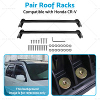 Pair Suitable For Honda CRV 2002-2006 Cross Bar Roof Rack Black