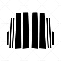 {{ Gloss Black Pillar Posts Door Trim Cover Suitable For Toyota RAV4 2019-2024 }} - Buy Car Parts Online at {{ Kaka Auto Parts }}.