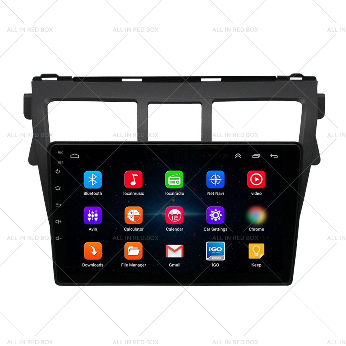 Android 13 Car Radio Wifi Stereo CarPlay Suitable for Toyota VIOS Yaris 07-12