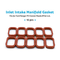 10x Inlet Intake Manifold Gasket Fits for Ford Ranger PX Everest Mazda BT50 3.2L