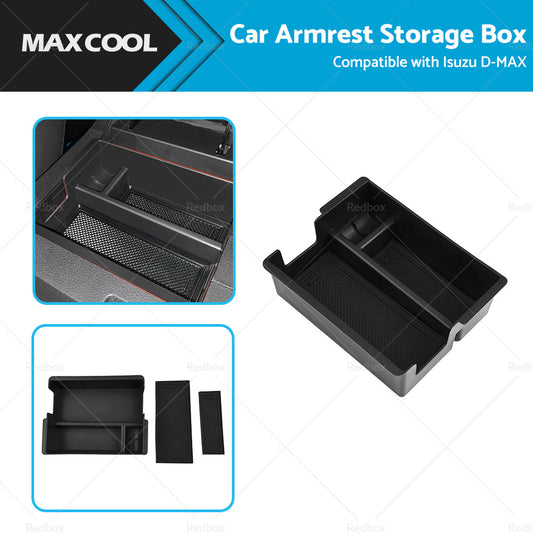 Black Center Console Armrest Storage Box Tray Suitable for Isuzu D-Max DMAX