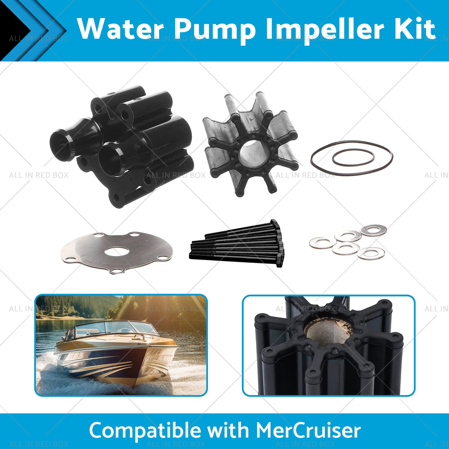 Water Pump Impeller Kit Suitable for 46-807151A14 18-3150 MerCruiser