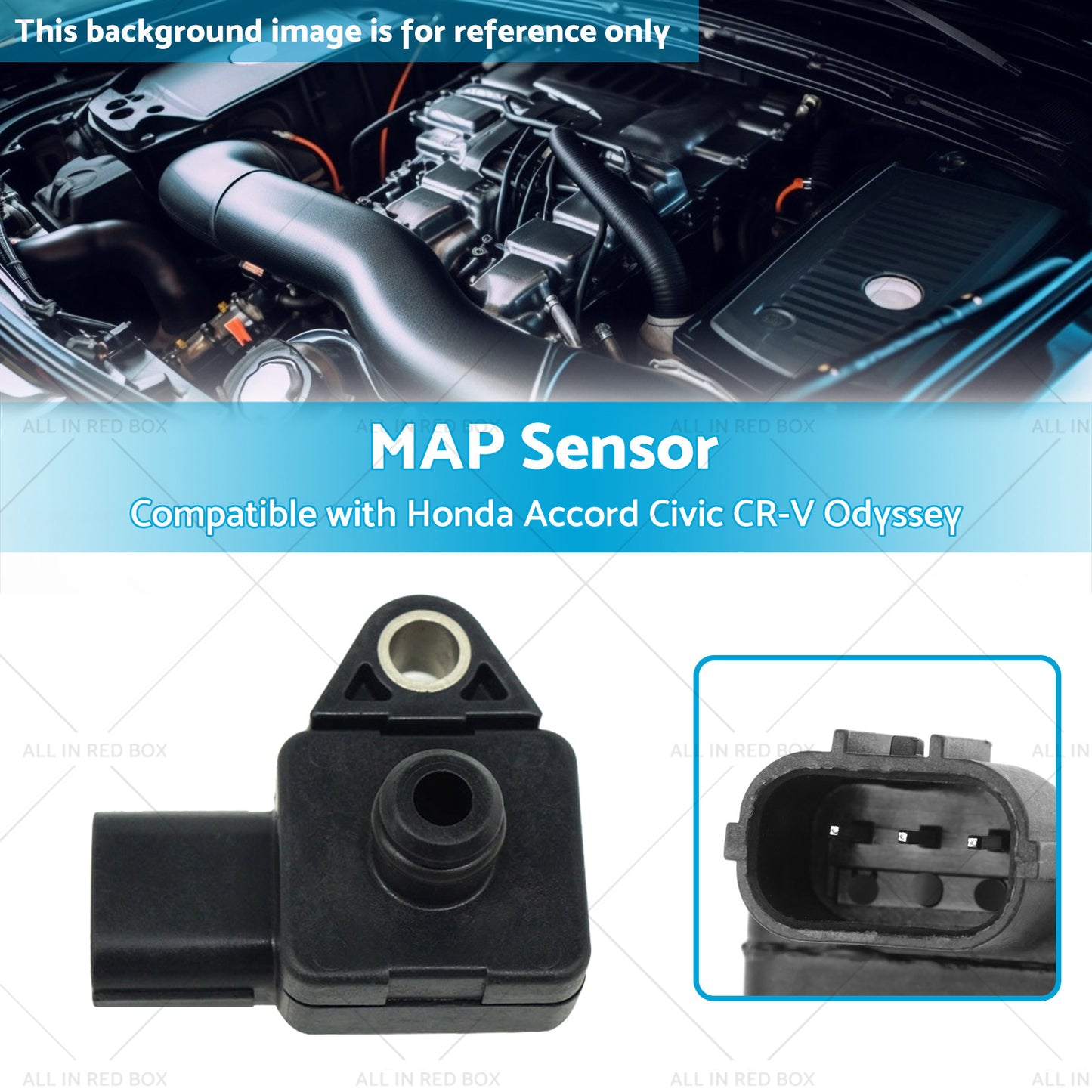 37830PGKA01 MAP Sensor Suitable for Honda Accord Civic CR-V Odyssey Acura MDX