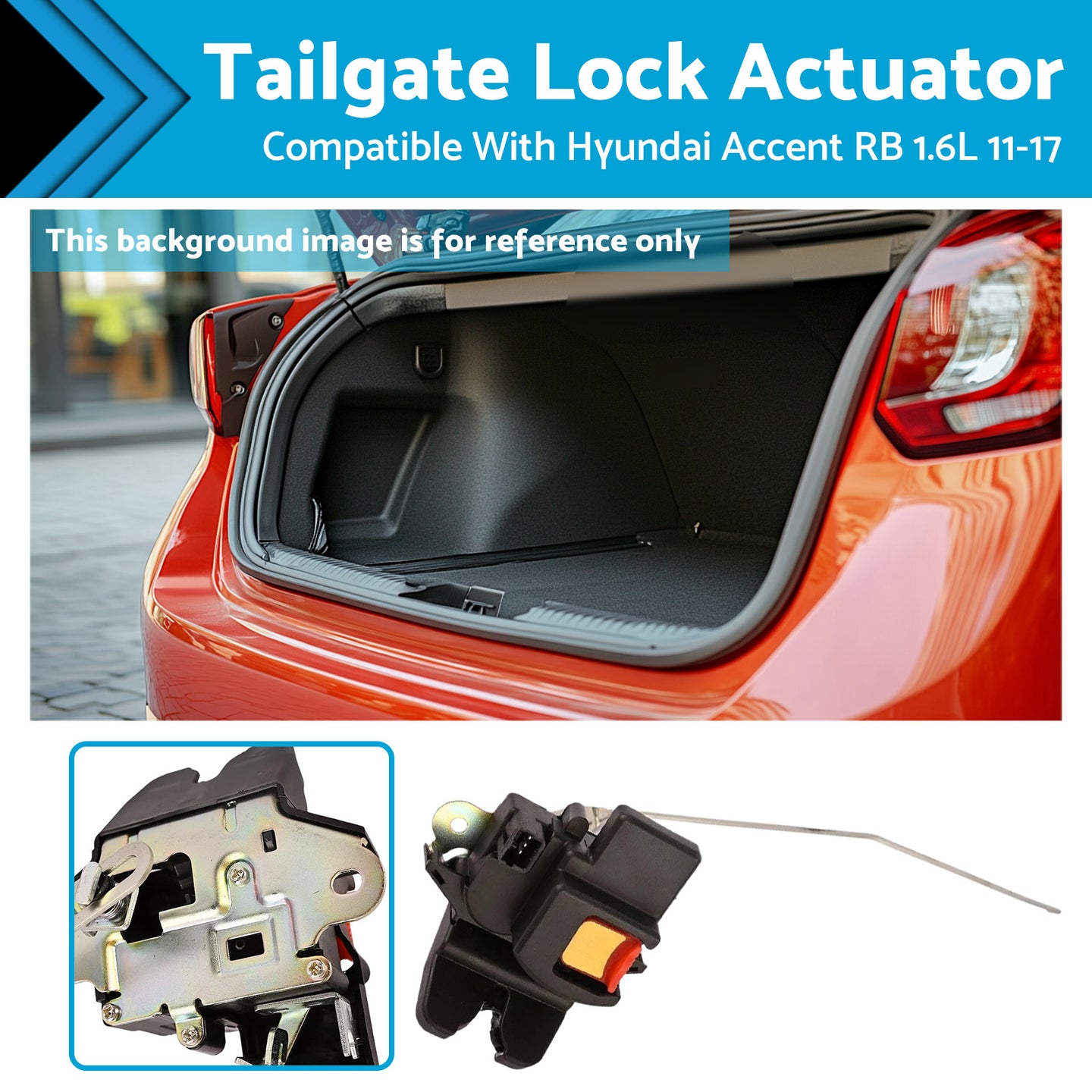{{ Tailgate Lock Actuator Suitable For Hyundai Accent RB Sedan 1.6 Petrol 2011-2017 }} - Buy Car Parts Online at {{ Kaka Auto Parts }}.