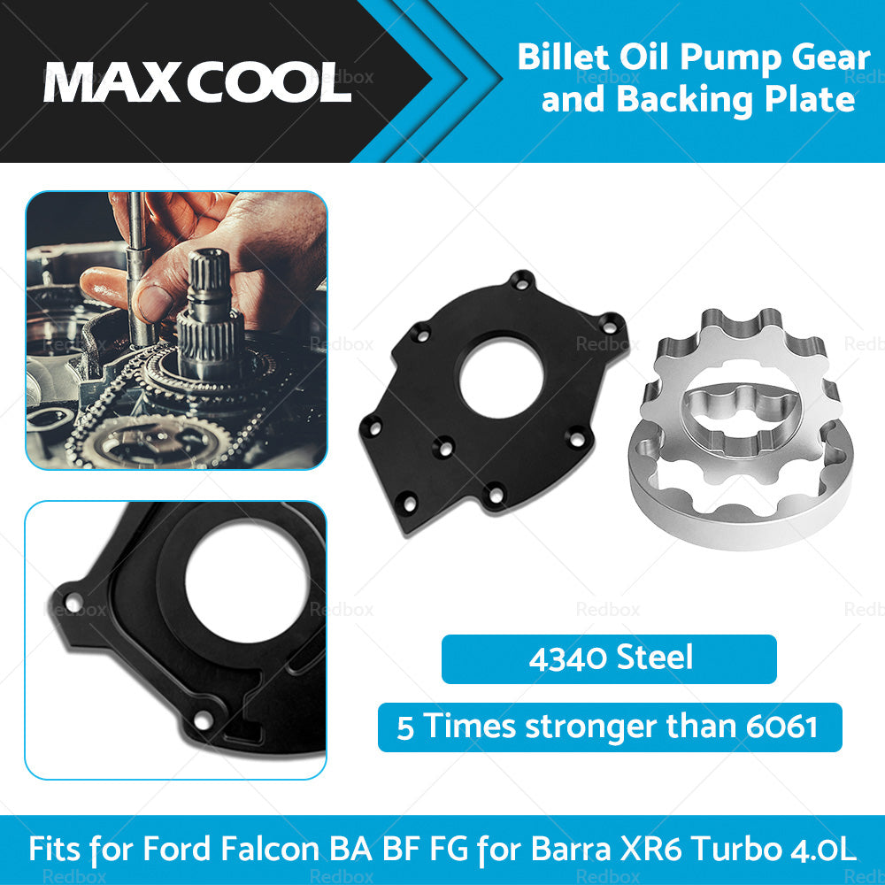 Billet Oil Pump Gears and Backing Plate Fits for Falcon BA BF FG Barra XR6 Turbo