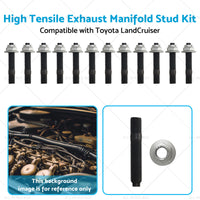 High Tensile Exhaust Manifold Stud Kit Suitable for 1HZ  or  1HD Toyota LandCruiser