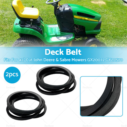 2x Deck Belt For 42 inch  Cut John Deere  and  Sabre  Ride on Mowers GX20072 GY20570