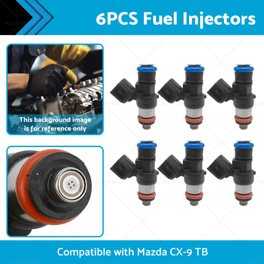 6PCS Fuel Injector Suitable For Mazda CX-9 CX9 TB 3. 7L CA CAY Petrol SUV 07-19