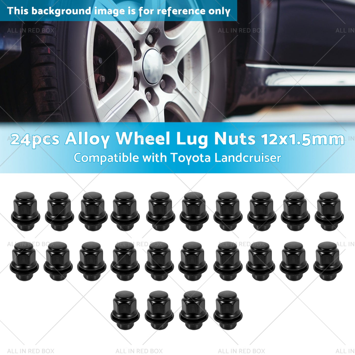 24pcs Extreme 12x1. 5mm Alloy Wheel Lug Nuts Suitable for Toyota Landcruiser 200