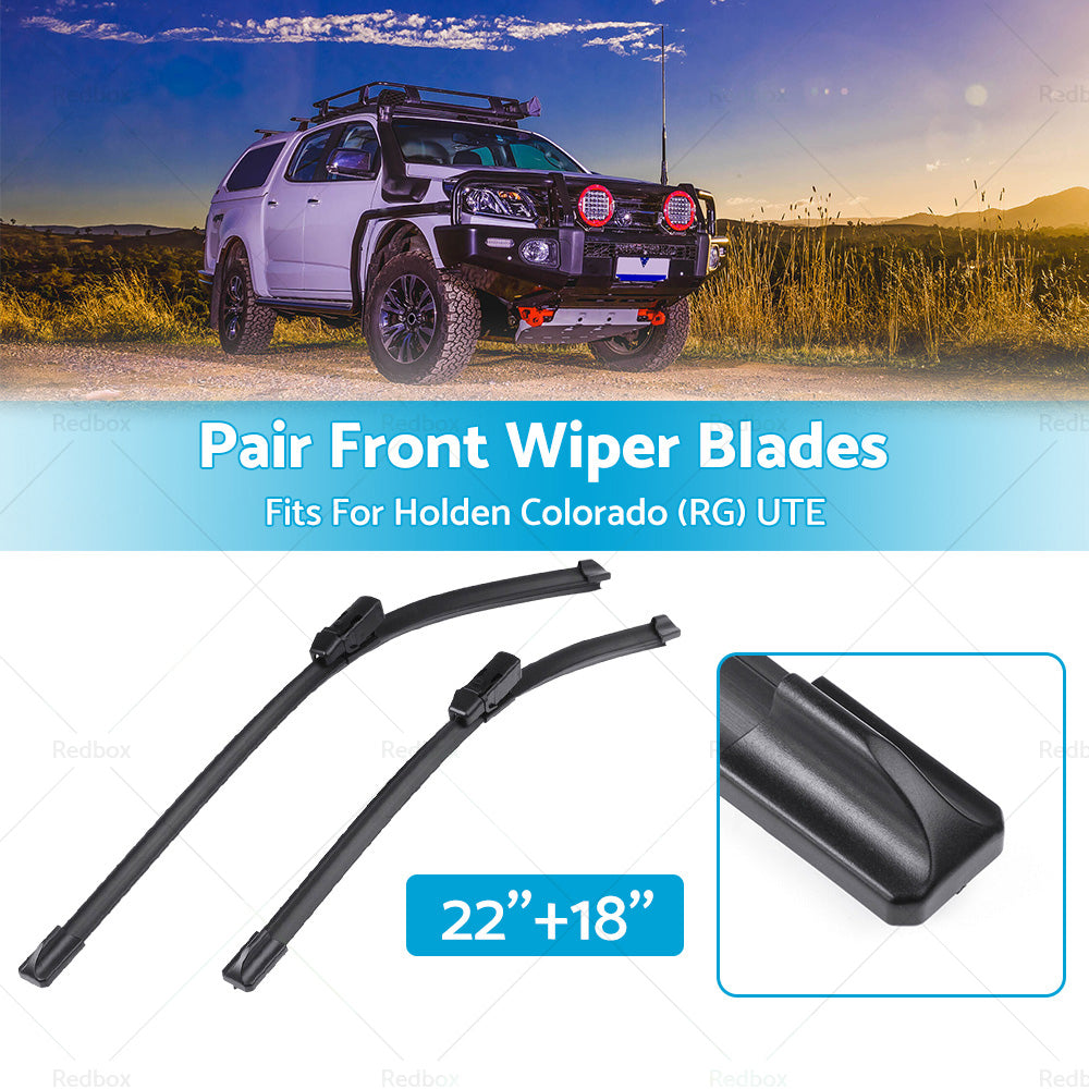 For Holden Colorado RG 2012-2019 Front Windscreen Wiper Blades Pair 18 inch  22 inch  2x