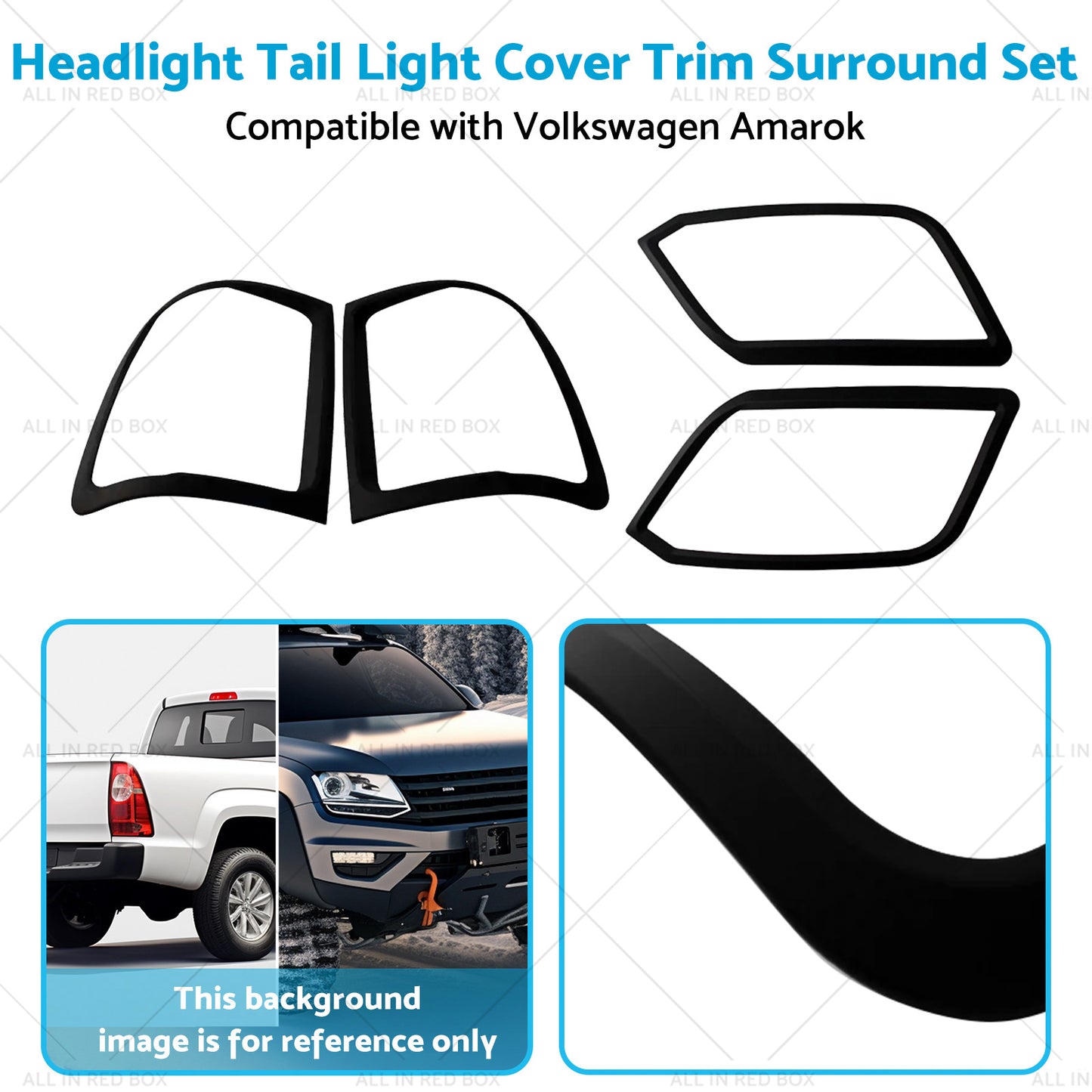 Headlight Tail Light Cover Trim Surround Set Suitablefor Volkswagen Amarok 09-22