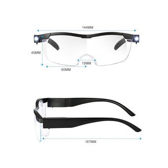 compare product Unisex Magnifying Glasses Loupes 180percent HD Vision Magnifier With LED Lighting Lamp