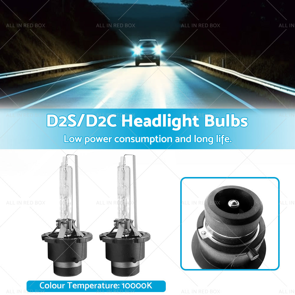 D2S D2C 10000K H or D HID Xenon Headlight Bulbs Suitable For Honda Subaru Mazda