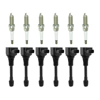 6x Ignition Coils & 6x Spark Plugs Suitable for Nissan Renault 3. 5L 22448JA10A