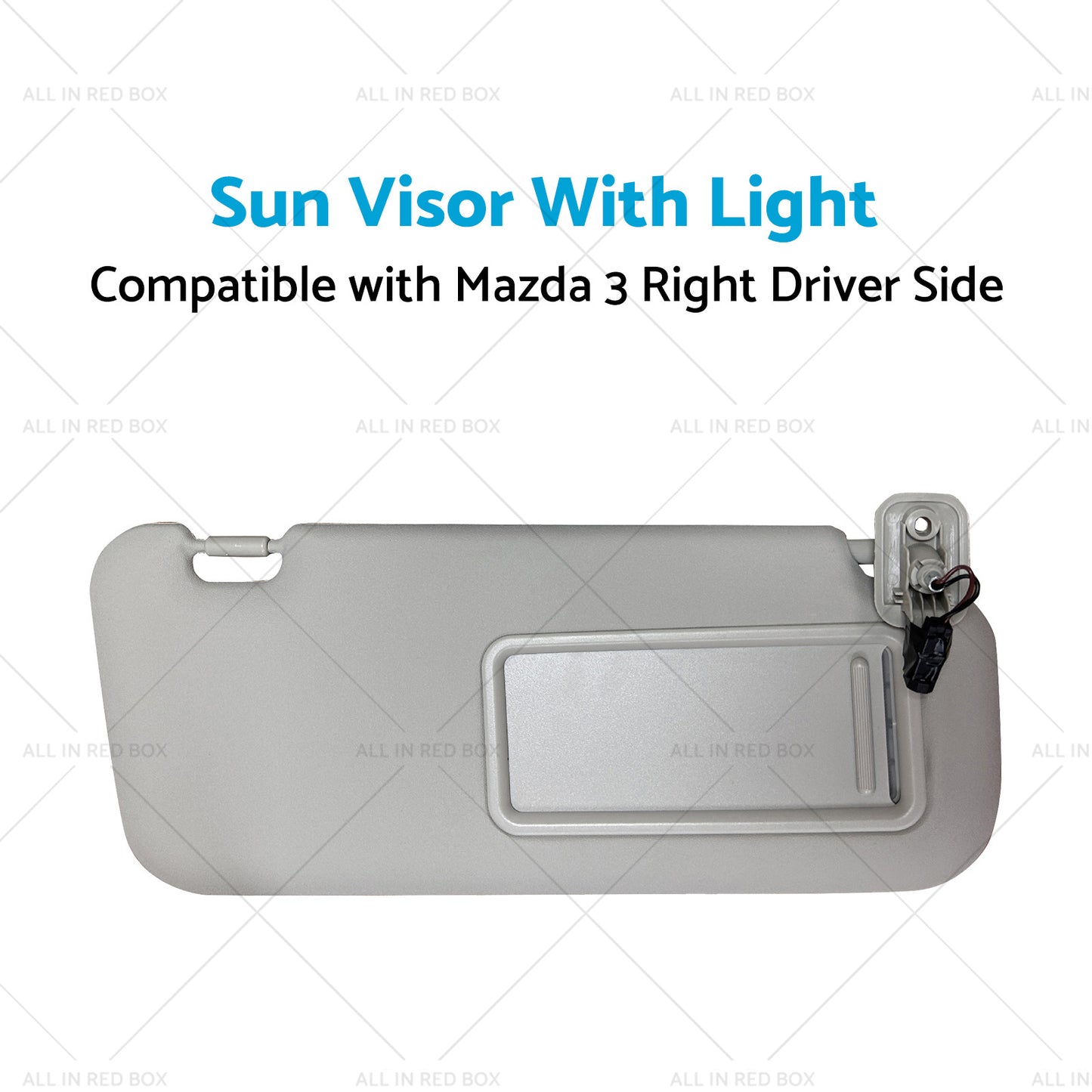 BBM369-270C-75 Right Driver Side Sun Visor With Light Suitable for Mazda 3 10-13