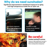 6 Layer Thick WindScreen Sun Shade Suitable For Toyota Prado 09-23UV Protection