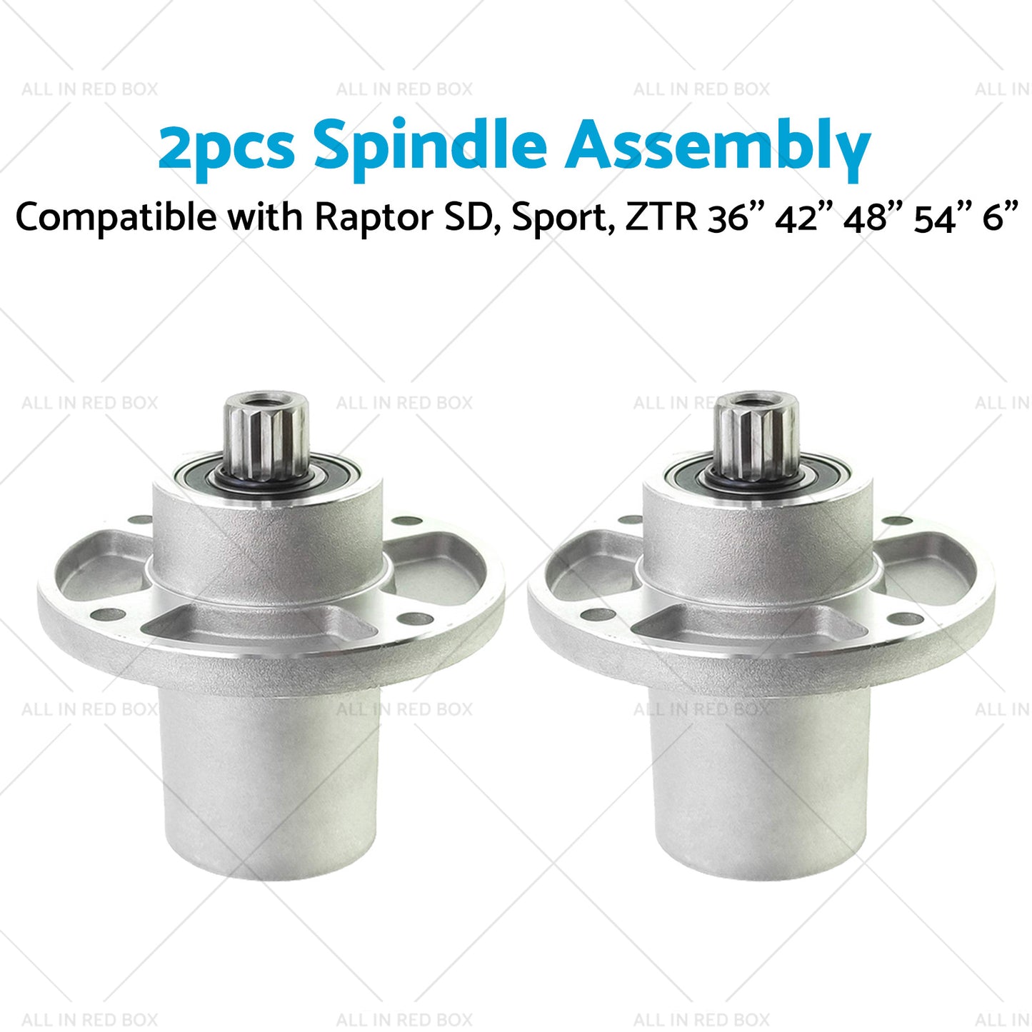 2x Blade Spindle Assembly Suitable for Raptor SD, Sport, ZTR 36'' 42'' 48'' 54''