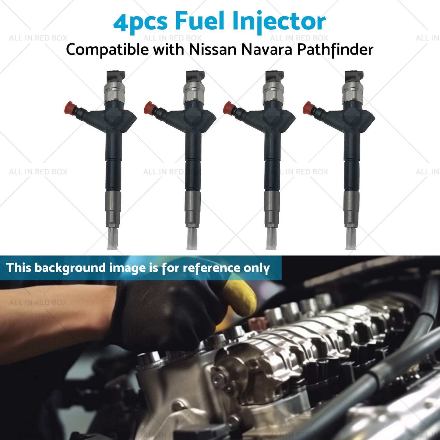 4x 095000-5650 Diesel Injector Suitable for Nissan Navara Pathfinder 095000-5655